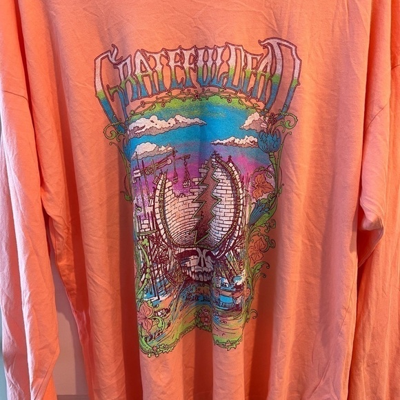 The Grateful Dead Daydreamer Women's Merch Long Sleeve T-Shirt In Coral - Picture 7 of 16